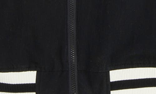 Scotch & Soda Reversible Bomber Jacket In Black