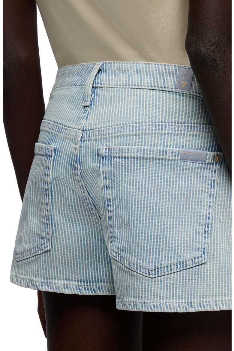 Low Rise Denim Shorts, Alternate, color, STRIPES