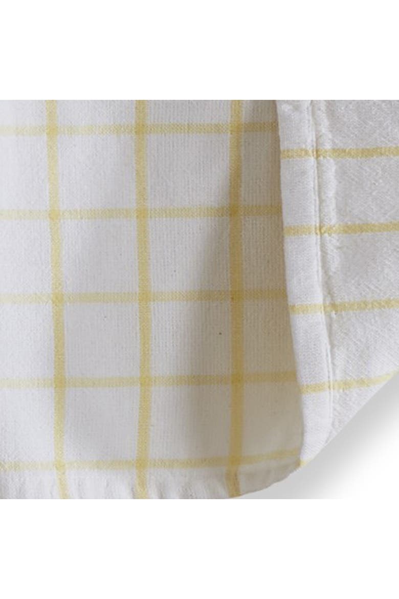 Classic Yellow Windowpane Cotton Kitchen Dishtowel Set, Alternate, color, Yellow