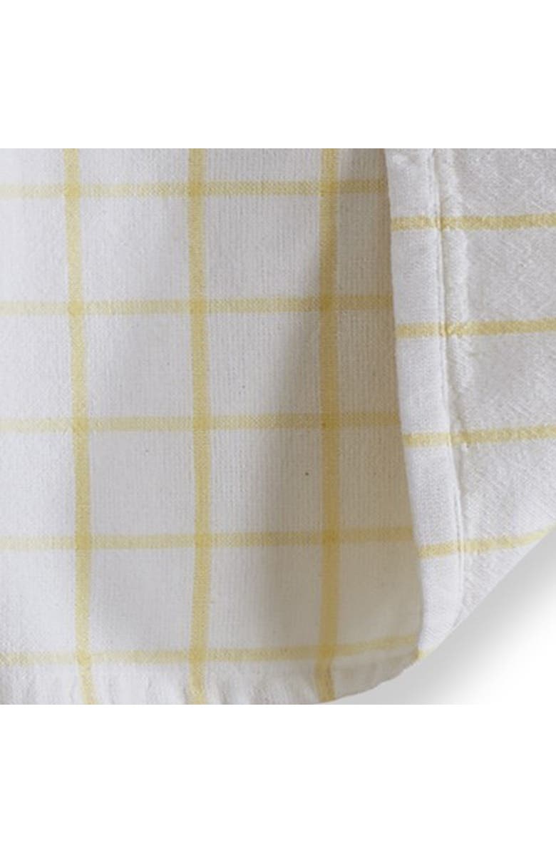 tag Classic Yellow Windowpane Cotton Kitchen Dishtowel Set, Alternate, color, Yellow