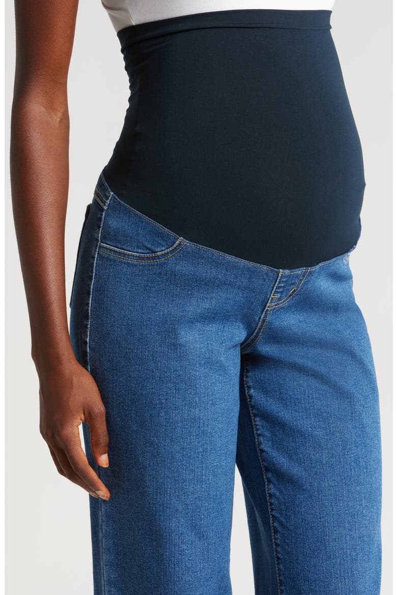 Over the Bump Baggy Straight Leg Maternity Jeans, Alternate, color, IMAN