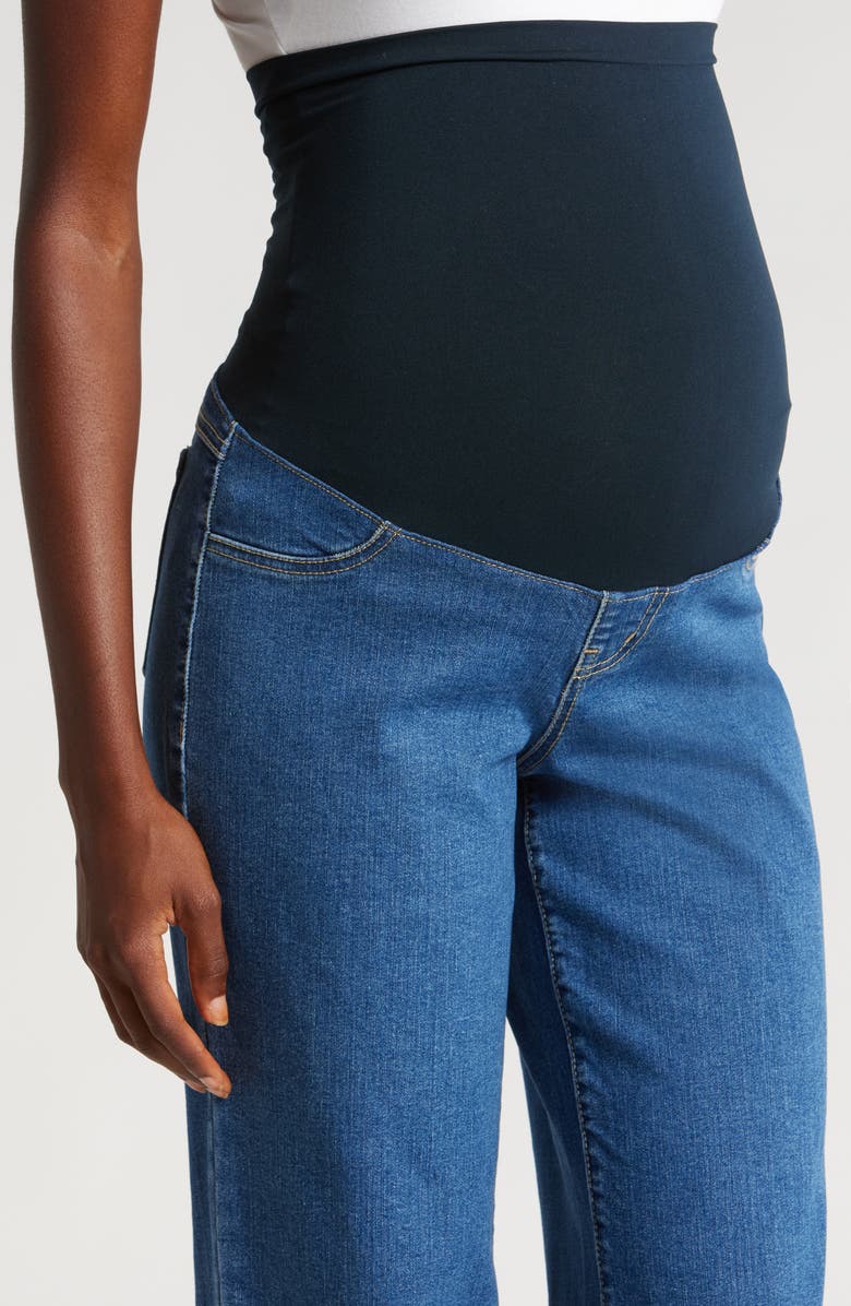 1822 Denim Over the Bump Baggy Straight Leg Maternity Jeans, Alternate, color,