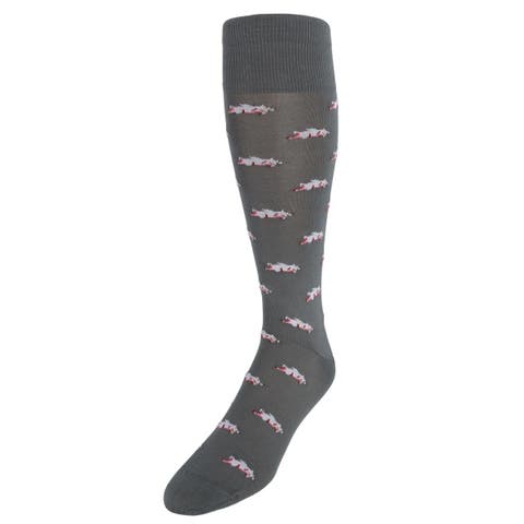 Penelope's Flying Pigs Over The Calf Mercerized Cotton Novelty Socks (1 Pair)