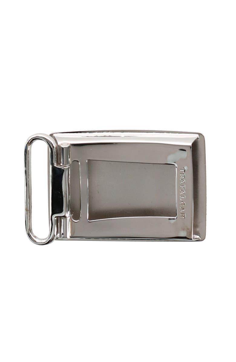 Trafalgar 30mm Etched Compression Belt Buckle, Alternate, color, Silver