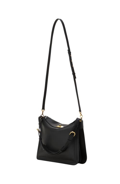Lanvin Compagnon Asymmetrical Bag In Leather In Black