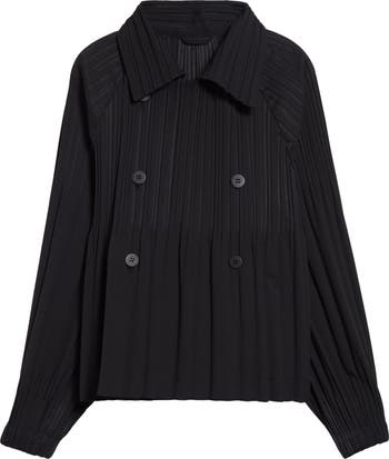 Pleats Please Issey Miyake Pleated Double Breasted Jacket | Nordstrom