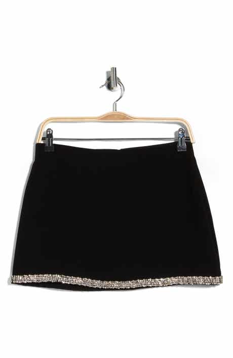 Alice + Olivia Rubi Embellished Micro Miniskirt