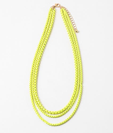 Triple Strand Neon Necklace
