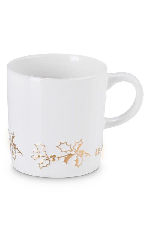 Le Creuset Holly Collection Mug In White