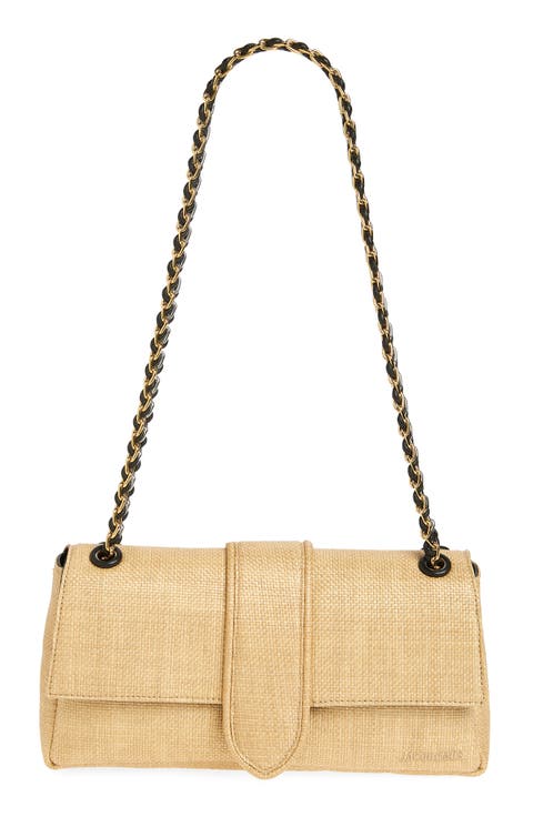 Le Bambino Raffia Effect Shoulder Bag