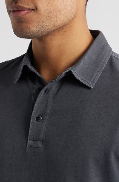 Treasure & Bond Solid Cotton Jersey Polo In Navy India Ink