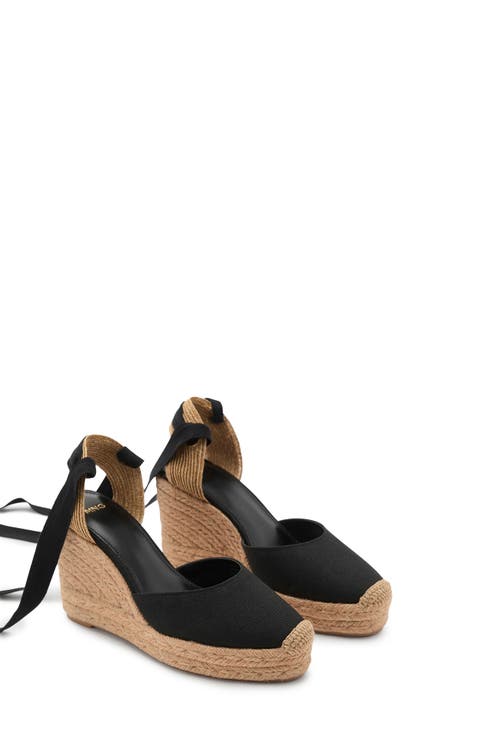 Ankle Wrap Platform Wedge Espadrille (Women)