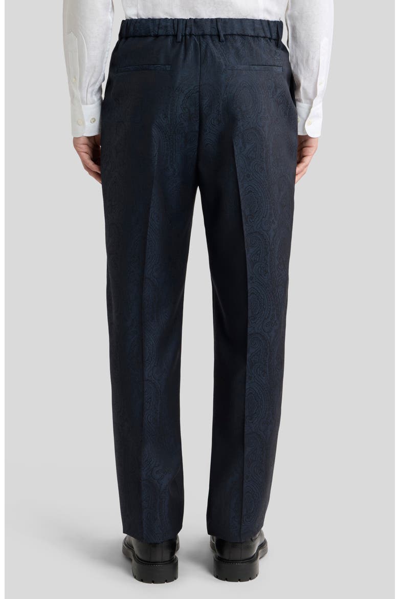 Paisley Wool Pants, Alternate, color, DARK BLUE 8