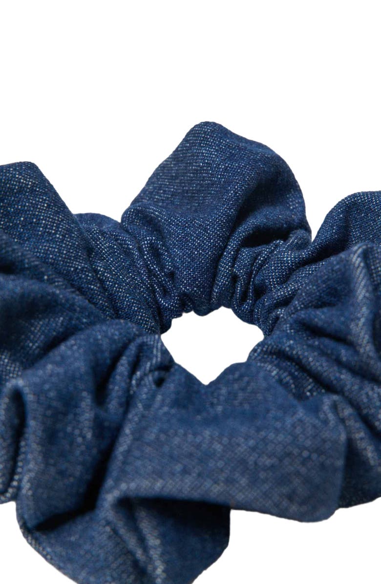 maje Denim scrunchie, Alternate, color, Navy