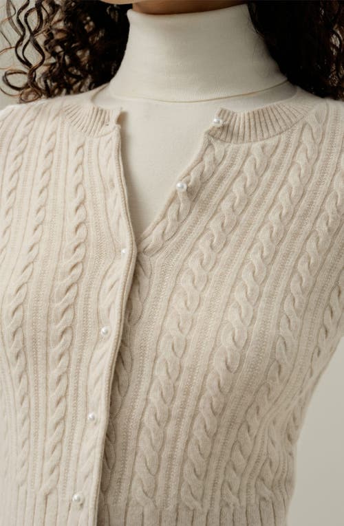 Lilysilk X Lydia Millen The Hawthorn Cardigan In Brown