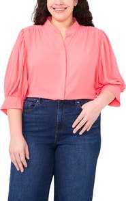 CeCe Hidden Placket Shirt