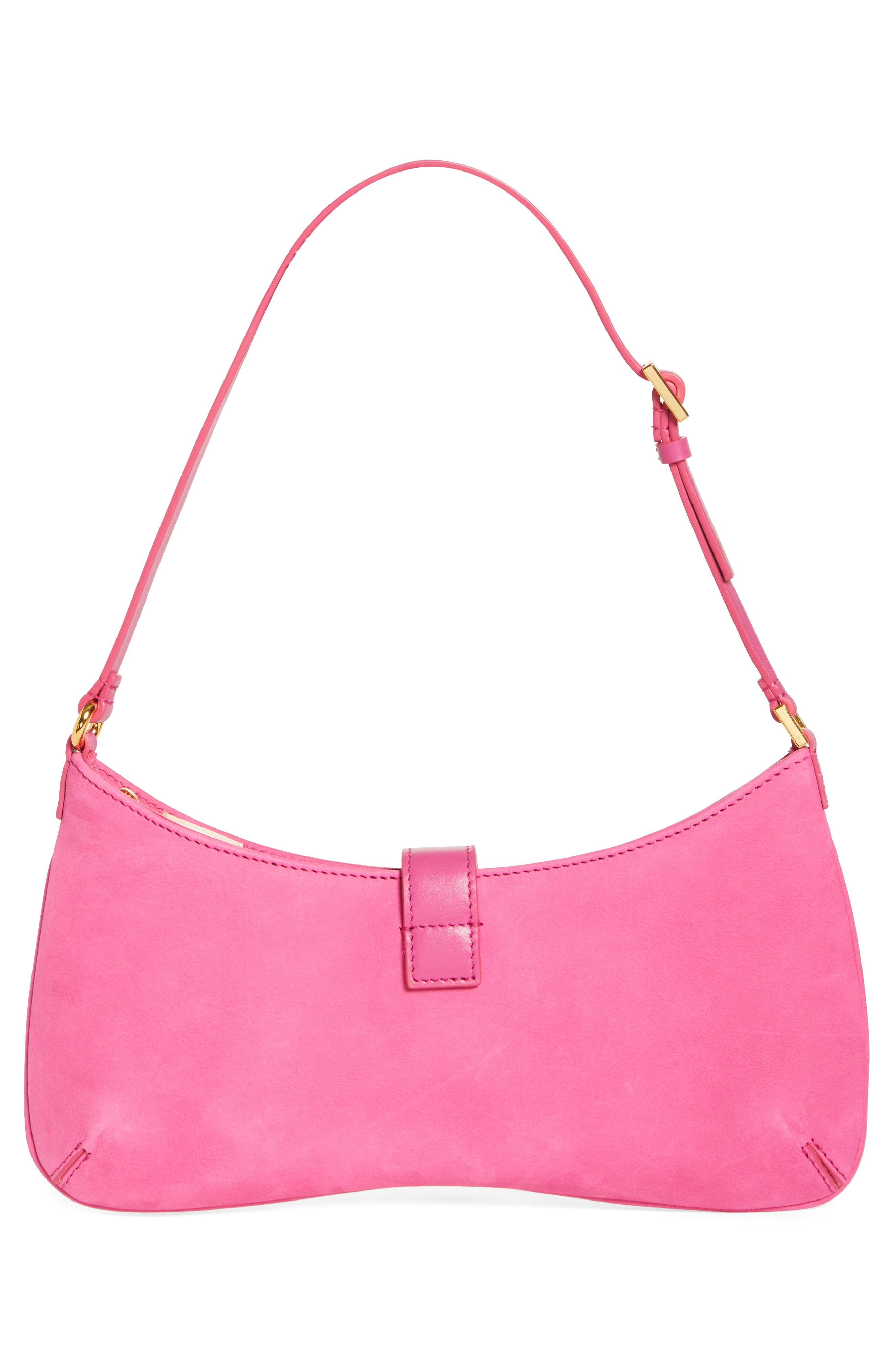 Jacquemus Le Bisou Padlock Leather Shoulder Bag, Alternate, color, 