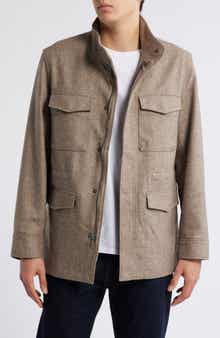 Felted Wool Blend Field Jacket
