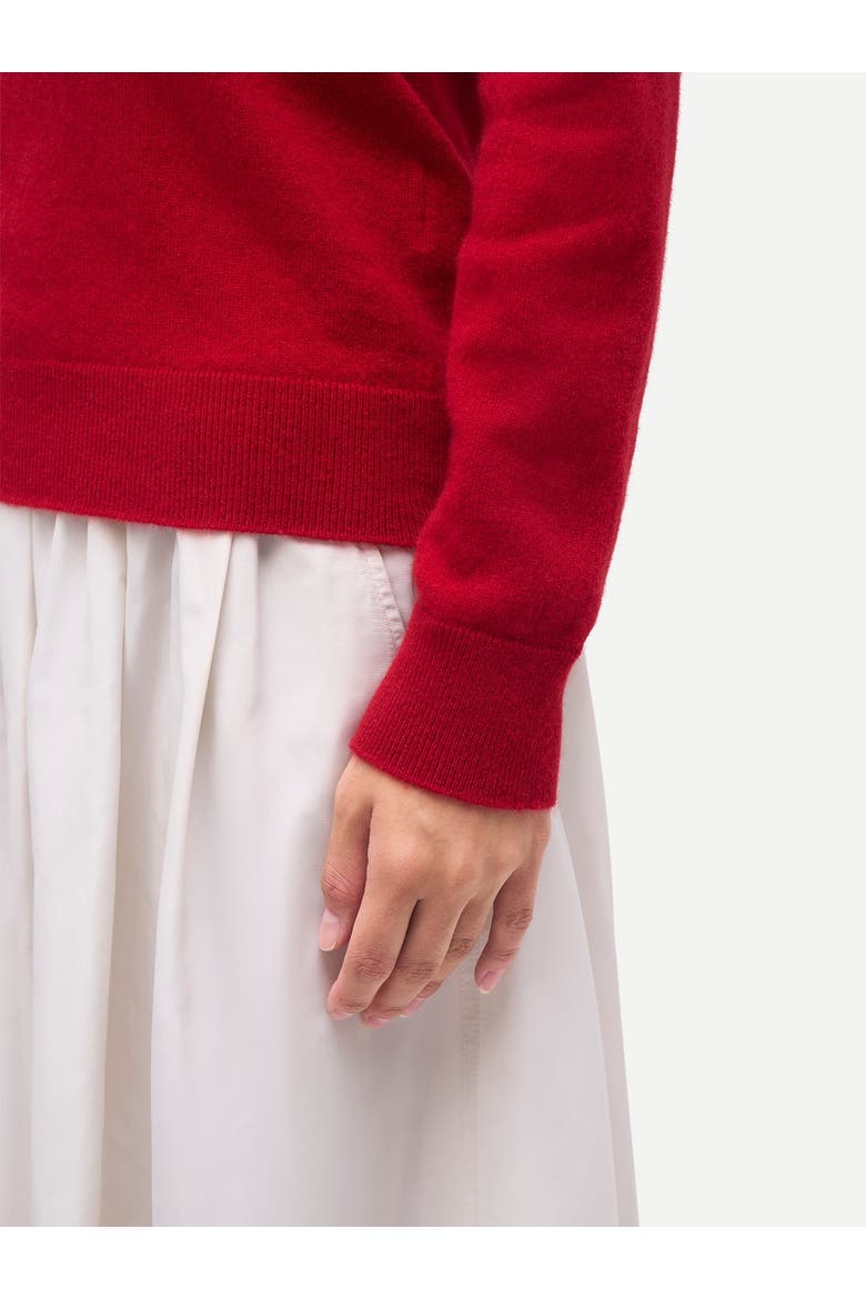 Timeless Cashmere V-Neck Sweater, Alternate, color, chili pepper
