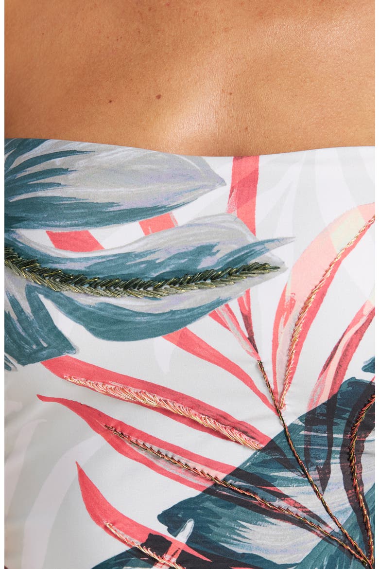 Ruched One-Piece Swimsuit, Alternate, color, MULTI