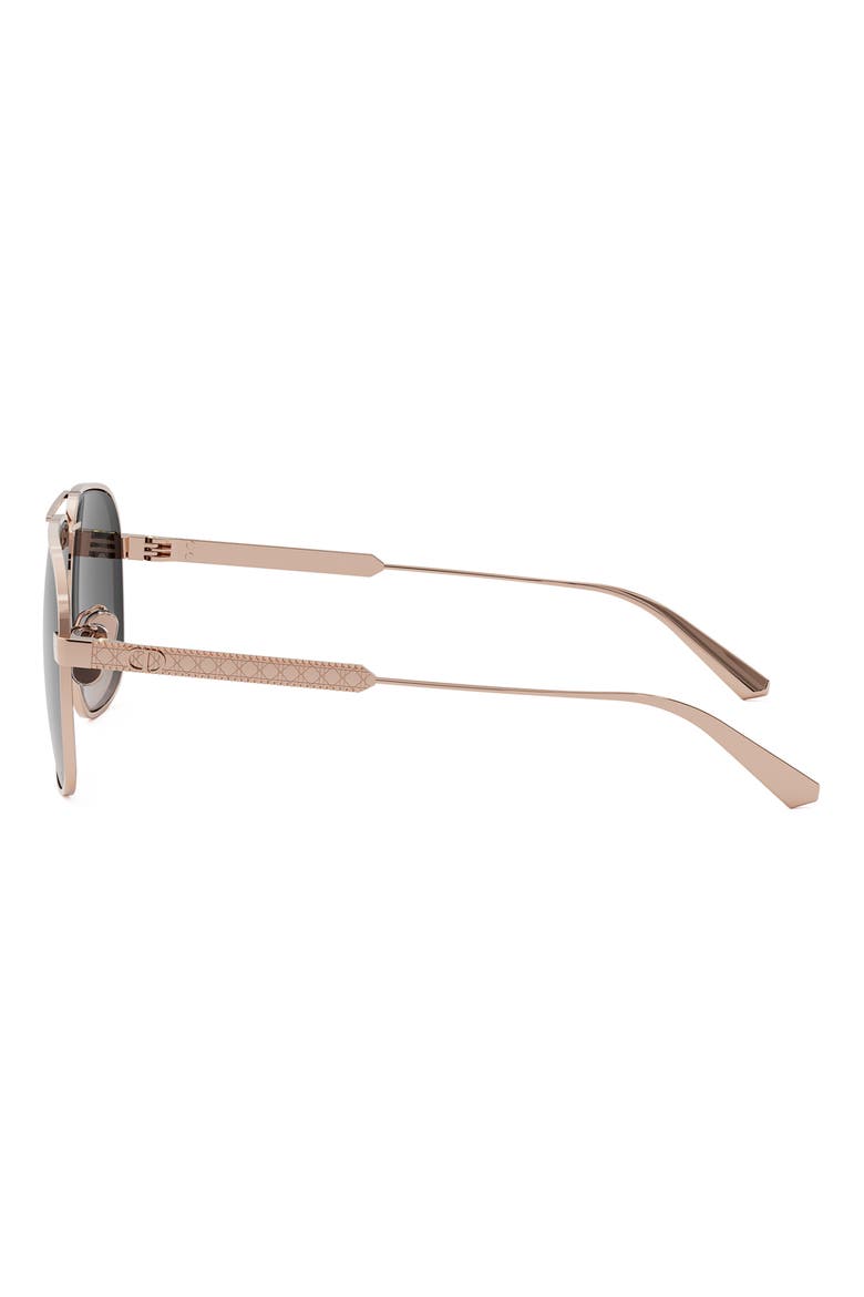 'DiorCannage A3U 58mm Pilot Sunglasses, Alternate, color, SHINY ROSE GOLD / SMOKE
