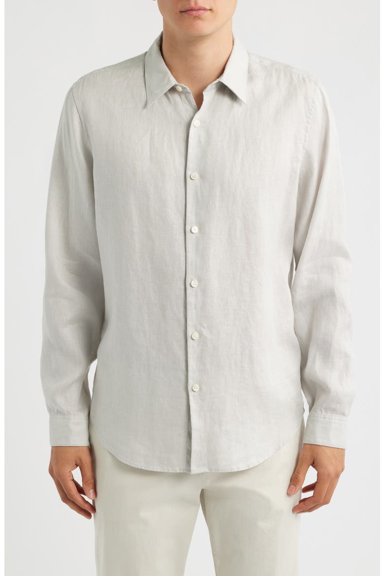 Irving Relaxed Fit Linen Button-Up Shirt, Main, color, VAPOR