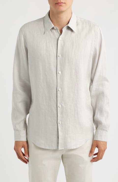 Irving Relaxed Fit Linen Button-Up Shirt