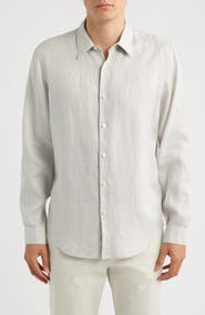 Theory Irving Relaxed Fit Linen Button-Up Shirt