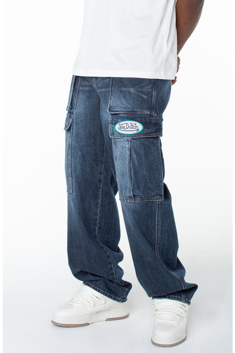 Outlaws Baggy Cargo Pocket Jeans, Alternate, color, MIDDLE MOON