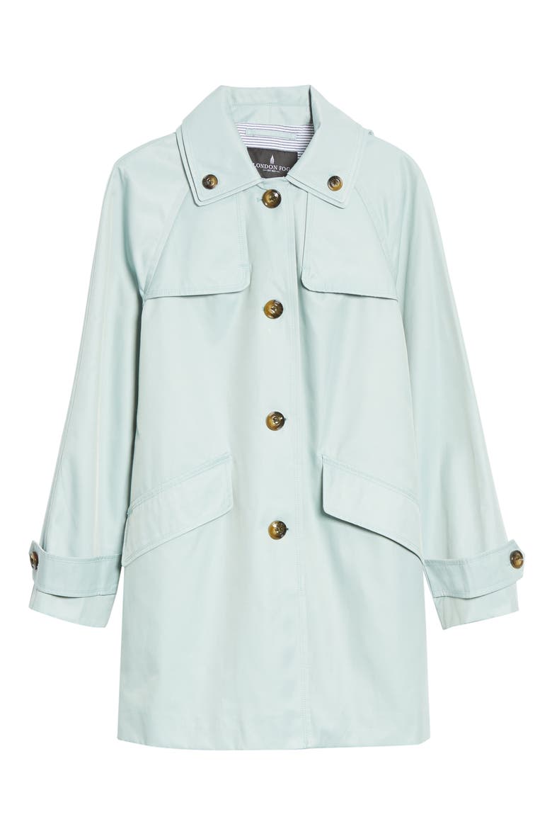 Hooded Raincoat, Main, color, SEA GLASS
