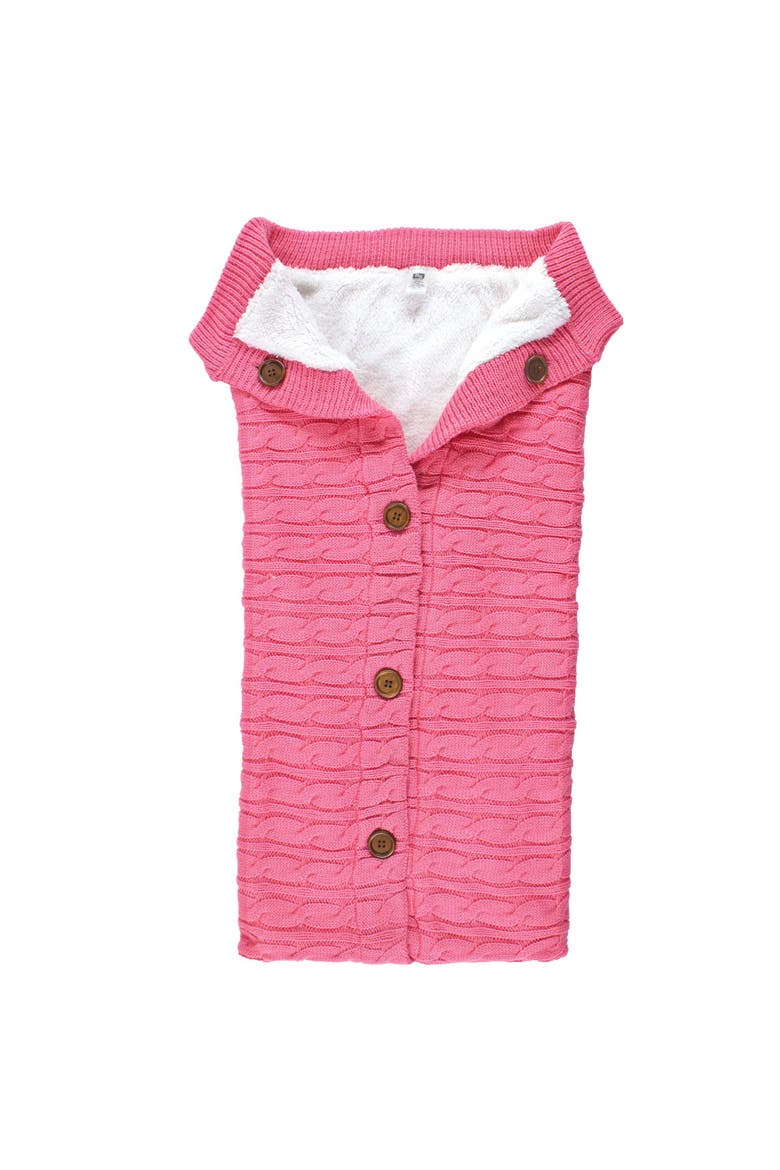 Fluffy Knitted Baby Lounge Stroller Wrap Sack, Main, color, Azalea Pink