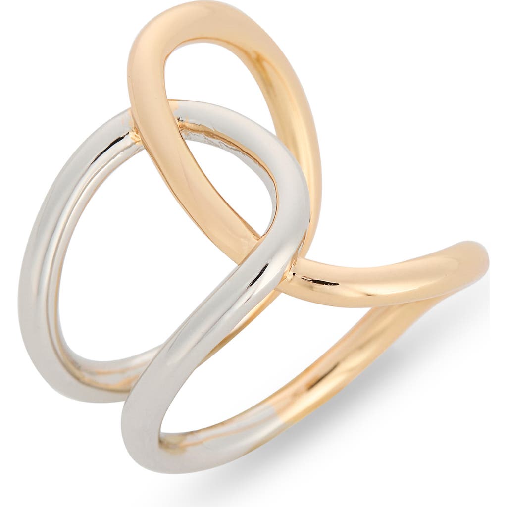 Nordstrom Rack Intertwined Two-tone Ring In Gold- Silver
