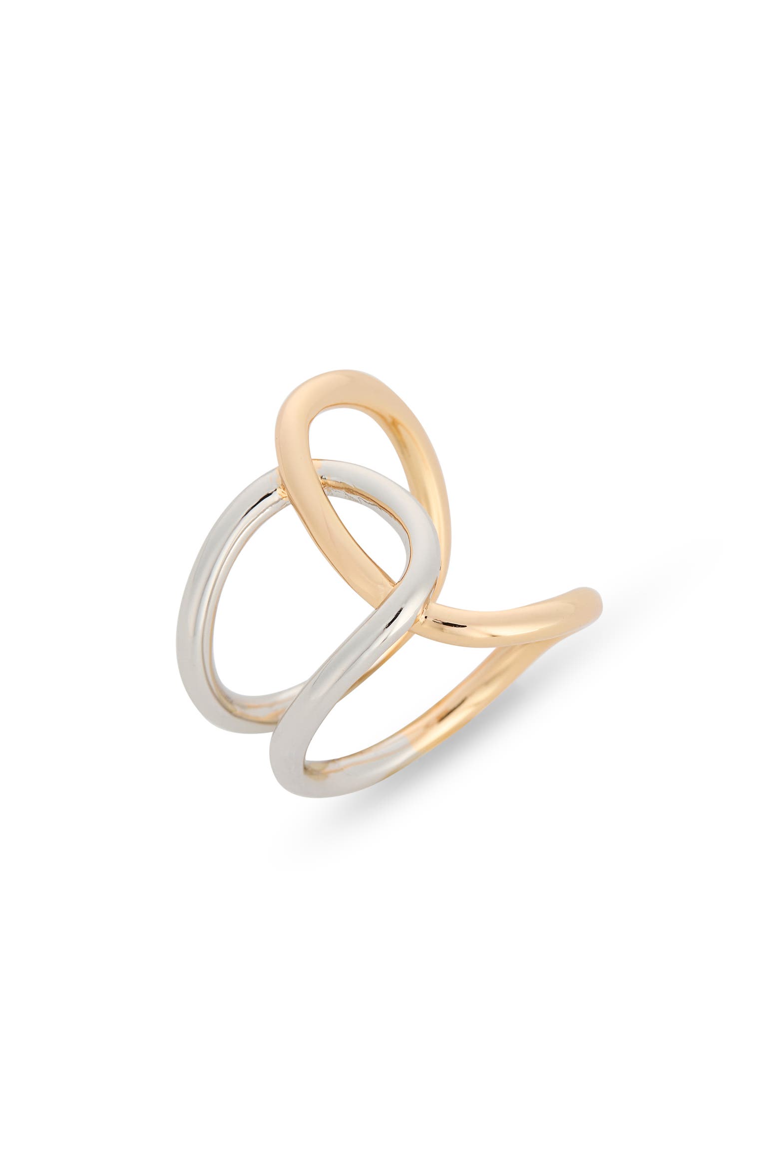 2 Small Rack NORDSTROM RACK Intertwined Two-Tone Ring (Women) | Nordstromrack