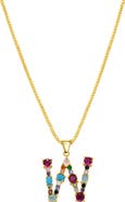 Adornia CZ Initial Pendant Necklace