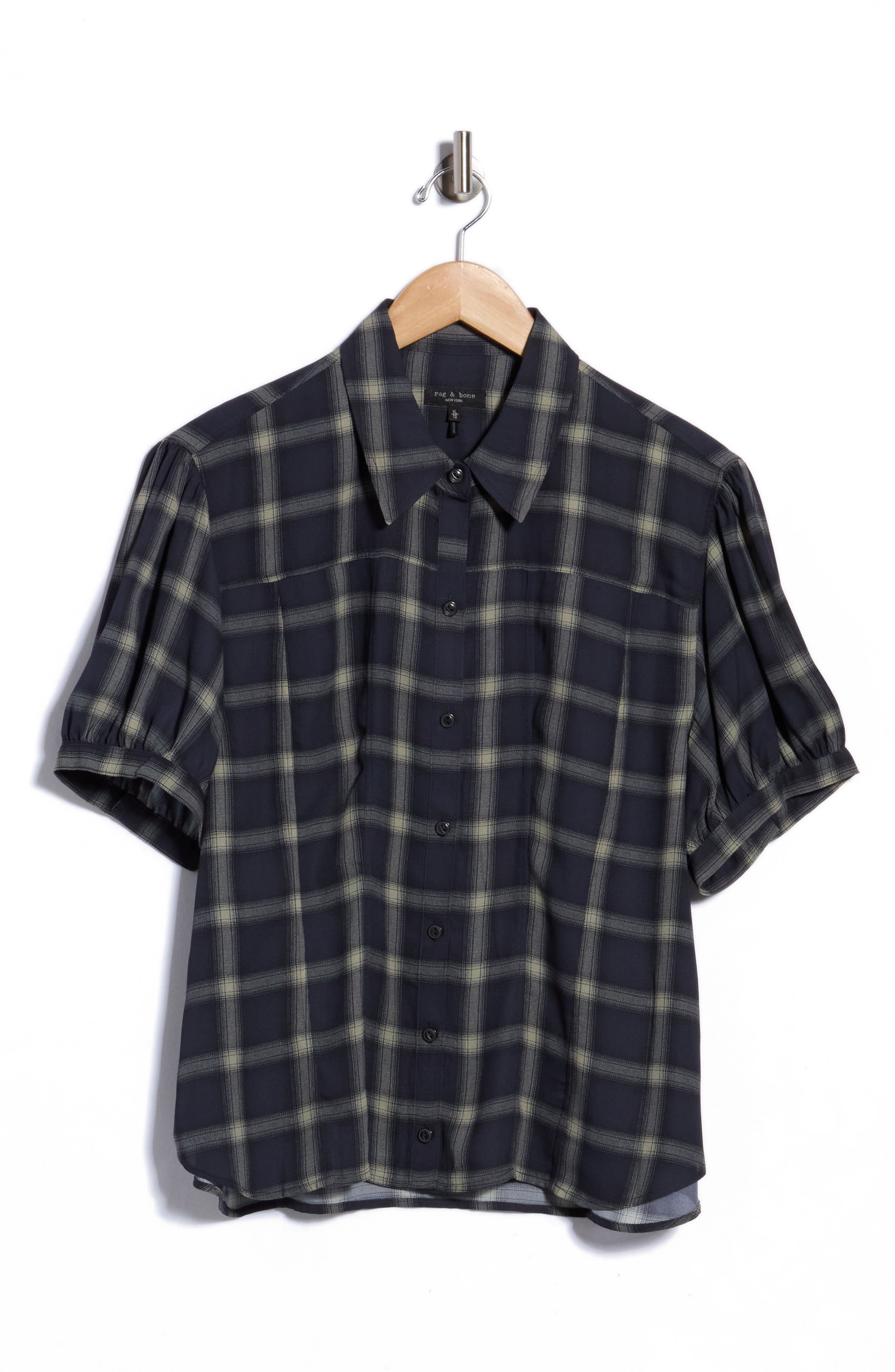 Michelle Chiffon Plaid Shirt