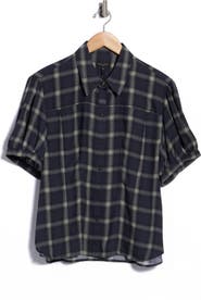 rag & bone Michelle Chiffon Plaid Shirt