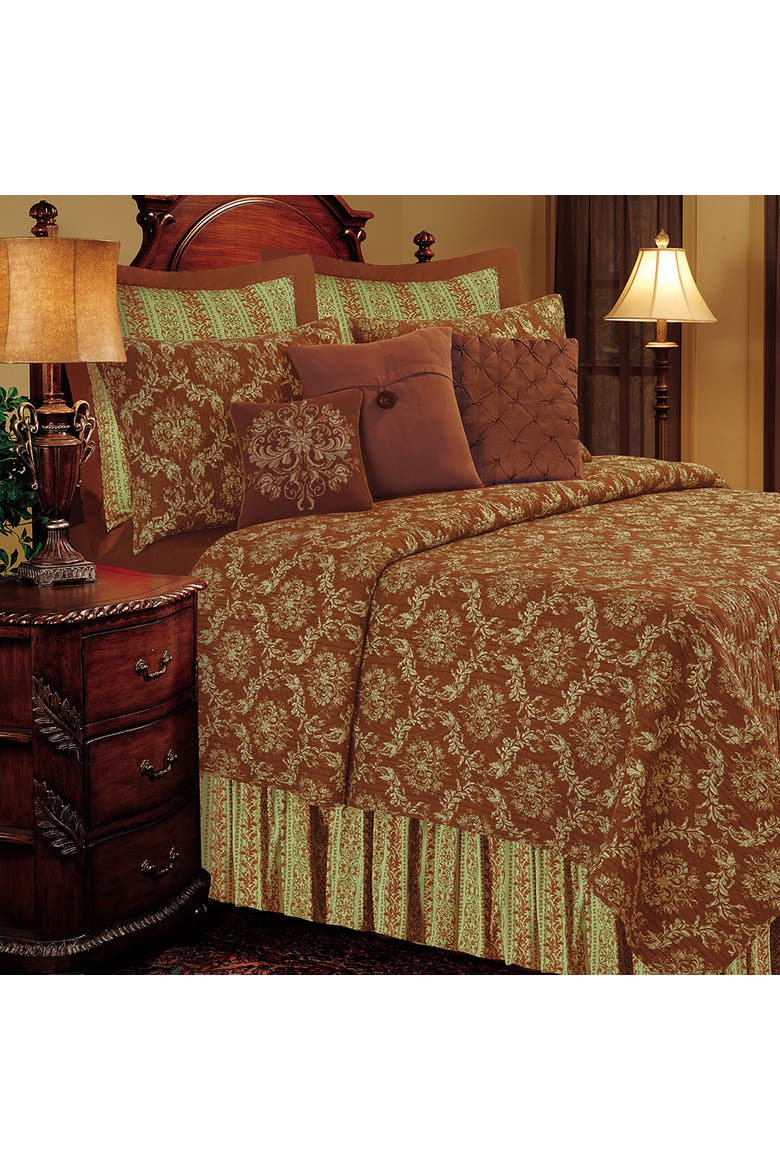 Windsor Bed Skirt, Alternate, color, Green
