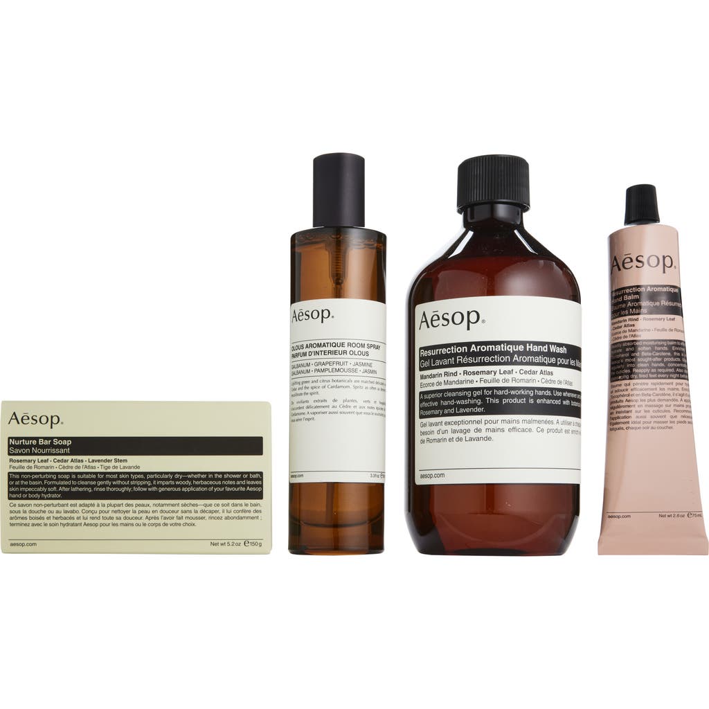 Aesop Hand & Home Bathroom Abundance Gift Set In Transparent