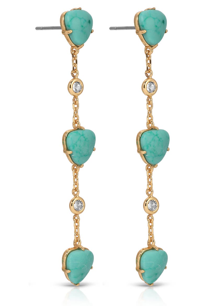 Reconstituted Turquoise Drop Earrings, Alternate, color, TURQUOISE