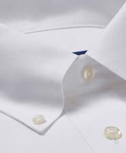 David Donahue Trim Fit Pinpoint Oxford Non-Iron Dress Shirt
