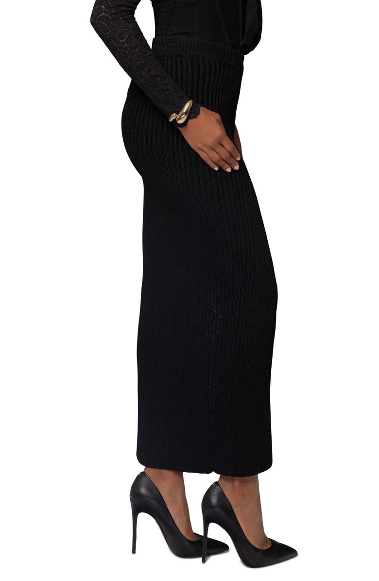JLUXLABEL Hamptons Faux Wrap Rib Sweater Skirt, Alternate, color, 