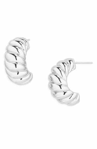 ARGENTO VIVO Ribbed Chunky Stud Earrings