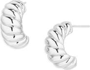 ARGENTO VIVO Ribbed Chunky Stud Earrings