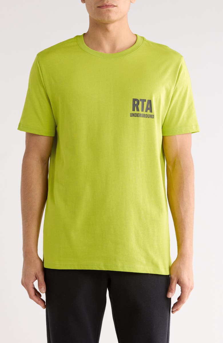 RtA Liam Neon Underground Cotton Graphic T-Shirt, Main, color, Neon Underground