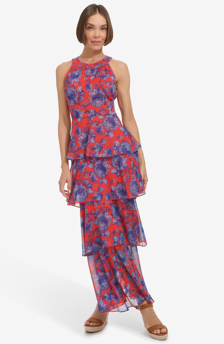 Tommy Hilfiger Halter Tiered Maxi Dress, Alternate, color,