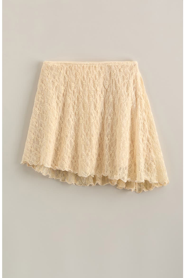 Kids' Asymmetric Lace Skirt, Main, color, BEIGE ANGORA