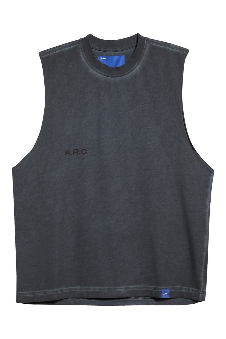 Destroyed Cutoff Muscle Tank, Main, color, WASHED BLACK