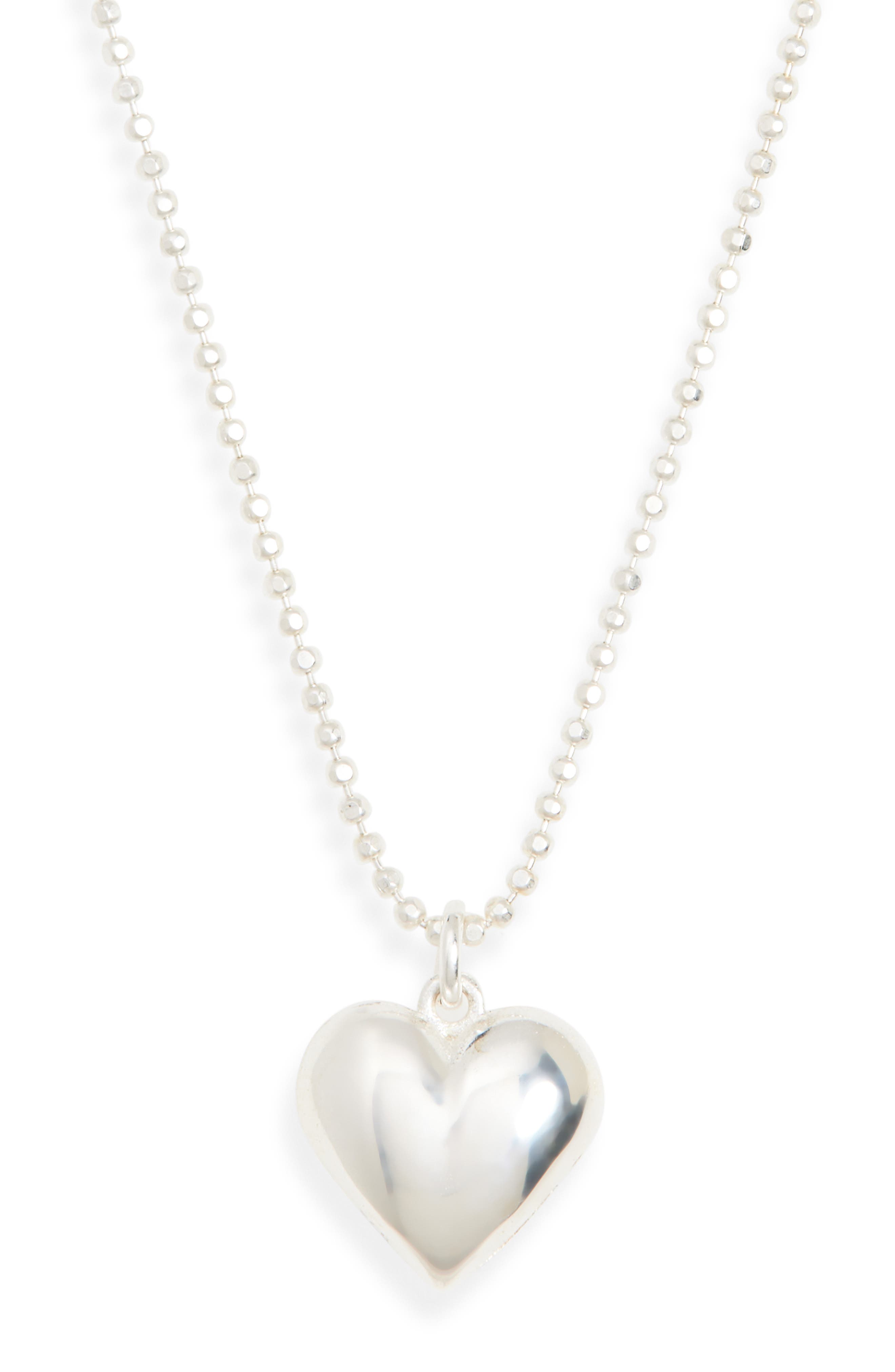ARGENTO VIVO Puffy Heart Pendant Necklace