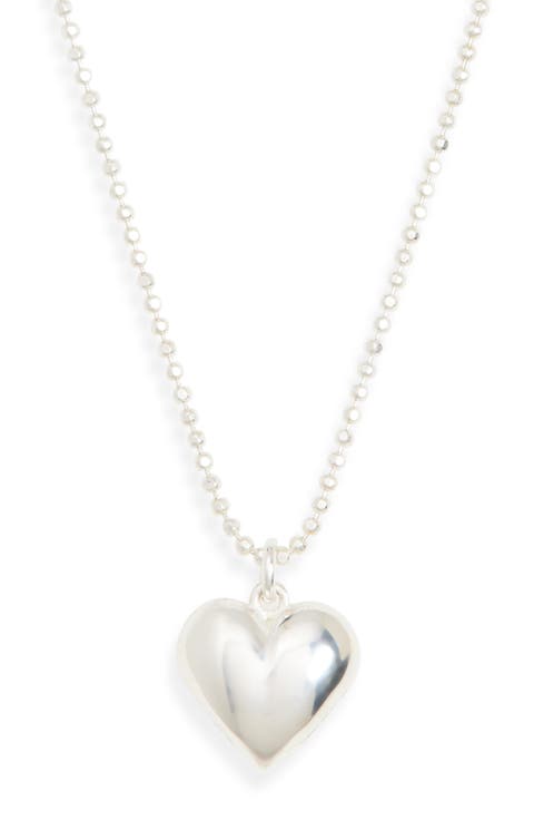 Puffy Heart Pendant Necklace