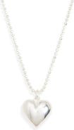 ARGENTO VIVO Puffy Heart Pendant Necklace